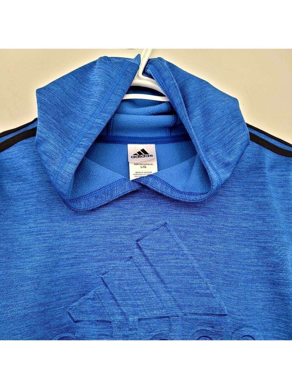 Adidas Men's Embossed Pull-Over Hoodie Size L